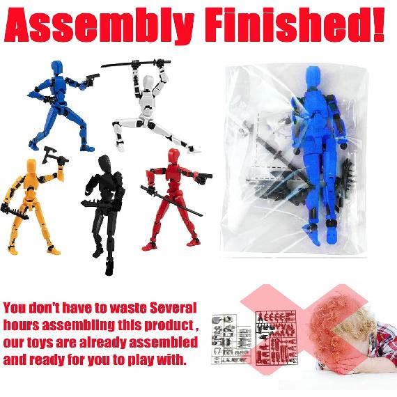 (Assembly Completed) Titan13 Action Figure Set,Upgrade Lucky Robot 13 Action Figure,3D Printed Multi-Jointed Movable,Nova 13 Action Figure for