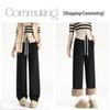 HSTYLE Women's Winter Fleece Lined High-Waist Wide-Leg Pants