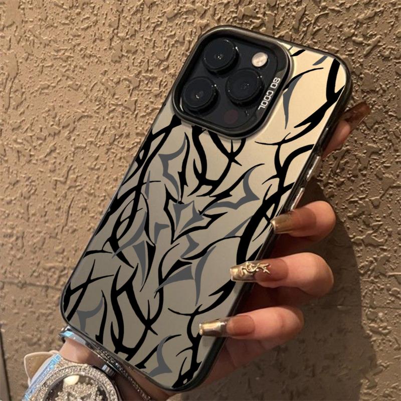 Personalisierte Kunststreifen Stoßfeste Handy 16 Pro Max 15 14 13 12 11 Hülle Funda Bumper Für iPhone 16E Hülle