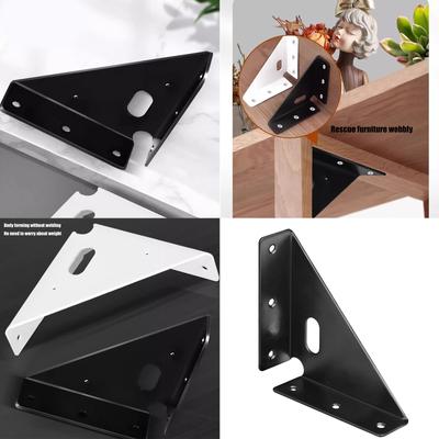 Pack Of 10 Portable Right Angles Brackets for Furniture Support And Corner Reinforcement In Cabinets and Tables