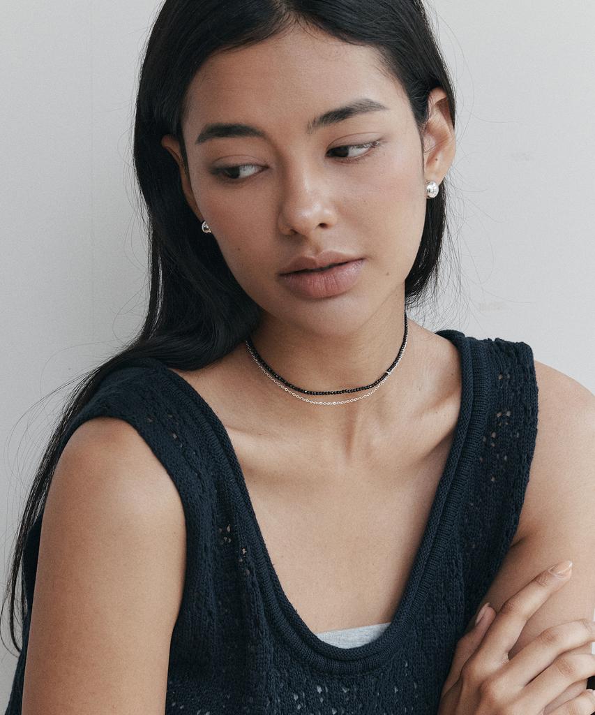 Attica Raw [Silver 925] Urban Spinel Necklace / Nas009