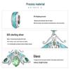Ziyun Green Oil-Dripping Moth S925 Silver Necklace, Bracelet & Pendant Set