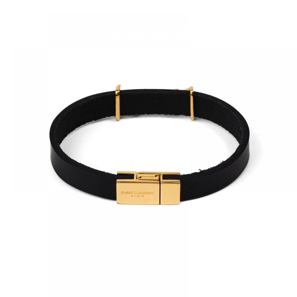 Saint Laurent 708815 0ih0j 1000 Cassandra Monogram Opium Gold Leather Bracelet