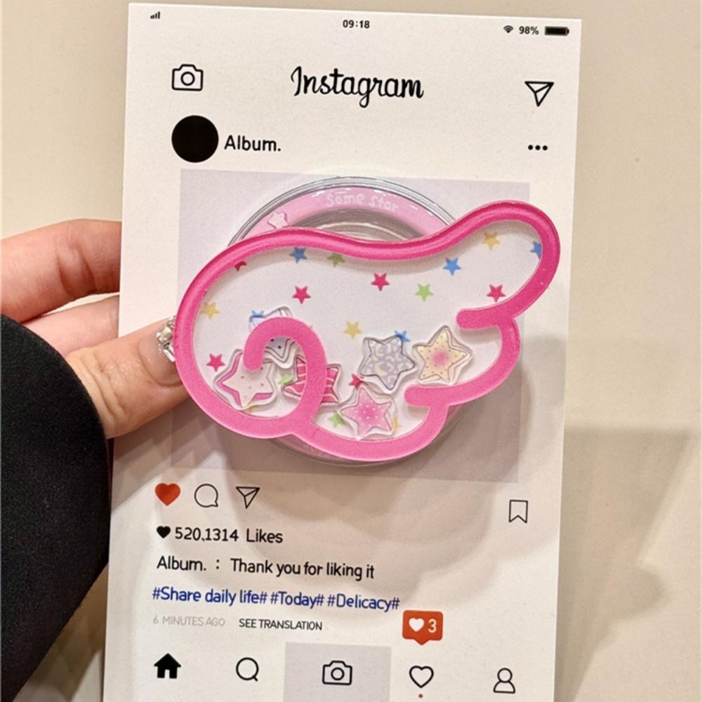 

Милые мультяшные крылья ангела с зыбучим песком для держателя Griptok Magsafe, подставка-кольцо для пальца телефона для iPhone 15, кронштейн для девушки