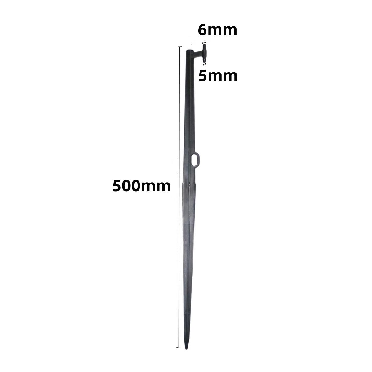 

6mm Micro-Sprinkler Head Bracket Length 50cm Ground Mounted Long Rod 4/7mm Hose Garden Lawn Irrigation Cooling Connector 20Pcs