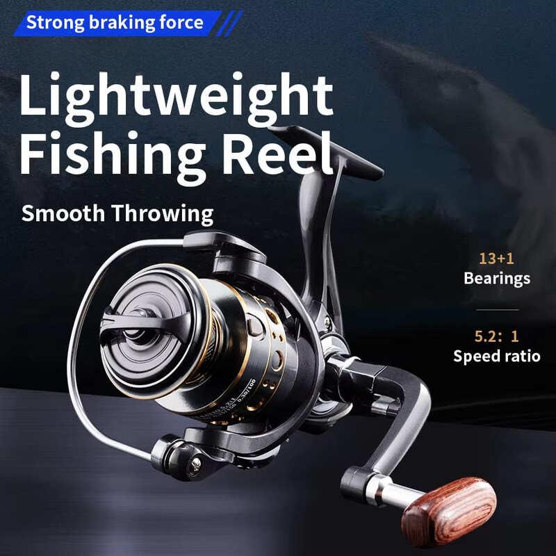 Nový přívlačový naviják pro slanou a sladkou vodu Kovová cívka Vyměnitelný pro leváky/praváky pro hladké nahazování 5.2:1 Vysokorychlostní poměr