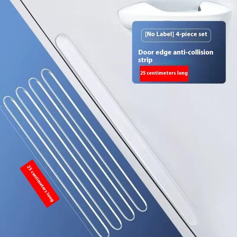 4PCS Extended Door Bumper Strips Transparent Body Protection Film Anti-scratch Door Edge Collision Sticker Protective Film