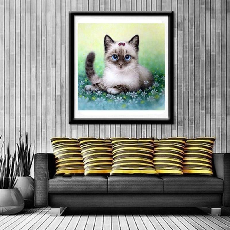 DIY Diamond Mosaic Cartoon Cats Handmade Diamond Painting Cross Stitch Kits