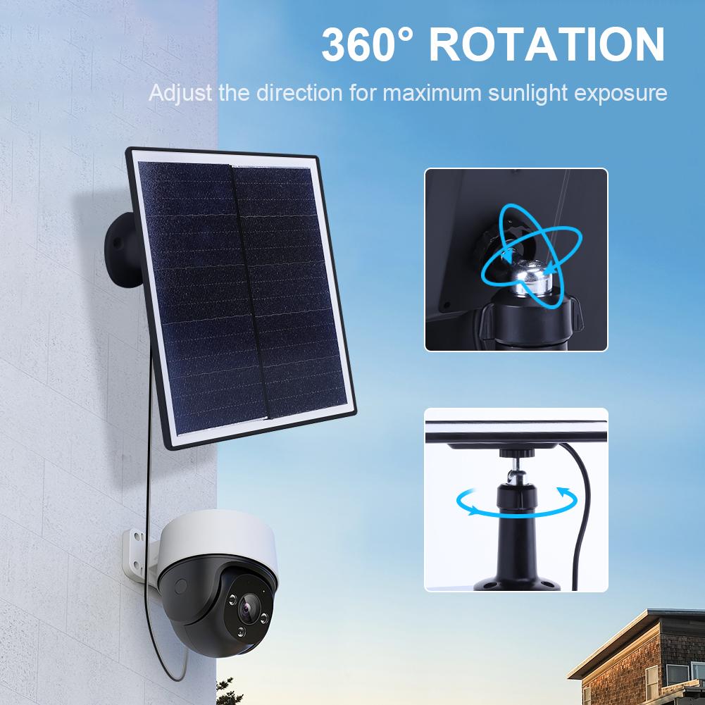10W/20W 5V Solar Panel Outdoor Solar Cells Charger USB/Type-C Solar Panels Waterproof Solar Cells Charger for Security Camera
