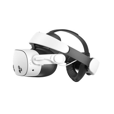 KIWI design H4 Boost Sangle de tête pour Quest Meta Quest 3 Zéro Visage Ventilation Avant et Arrière PU Souple Rapide Compatible avec Matériel VR Meta Quest
