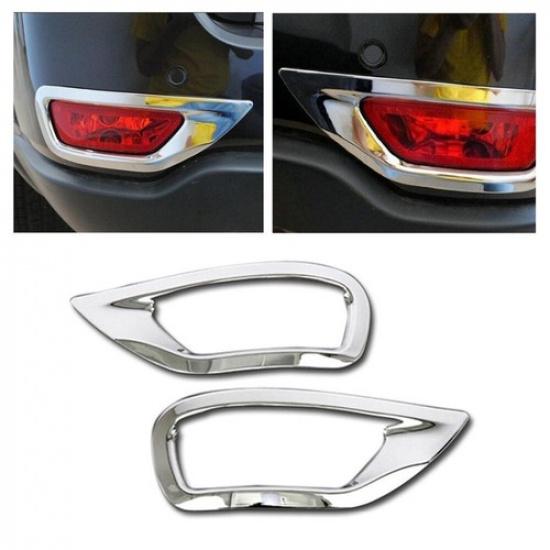

2x Rear Fog Light Cover Lamp Decoration for Jeep Grand Cherokee 2011-2016 Chrome