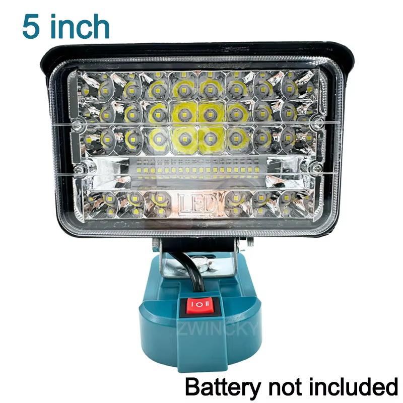 3/5/8 Inch LED Work Light Flashlight For Makita 18V Li-ion Battery Handheld Spotlight WIth Switch Night Lighting Tools