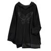 9XL Dame Casual Langermet Bokstavtrykk Sport Hettegenser Plus Size Pullover Topper Genser