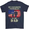 Veterans Day My Favorite Veteran Is My Dad Proud Father's Day American Flag Tee