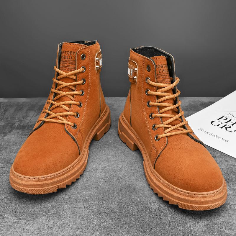 Spring And Autumn New Martin Boots Outdoor Non -Slip Tooling Trendy Shoes British Style Casual All -Match Men 'S Shoes Men 'S Boots