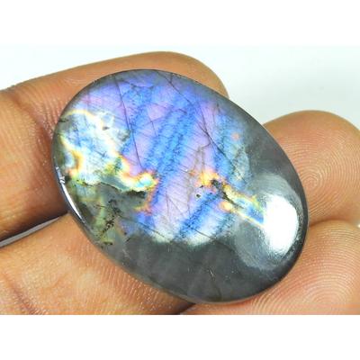 24X32MM přírodní labradorit fialový spektrolit oválný kabošon volný drahokam SK-3249