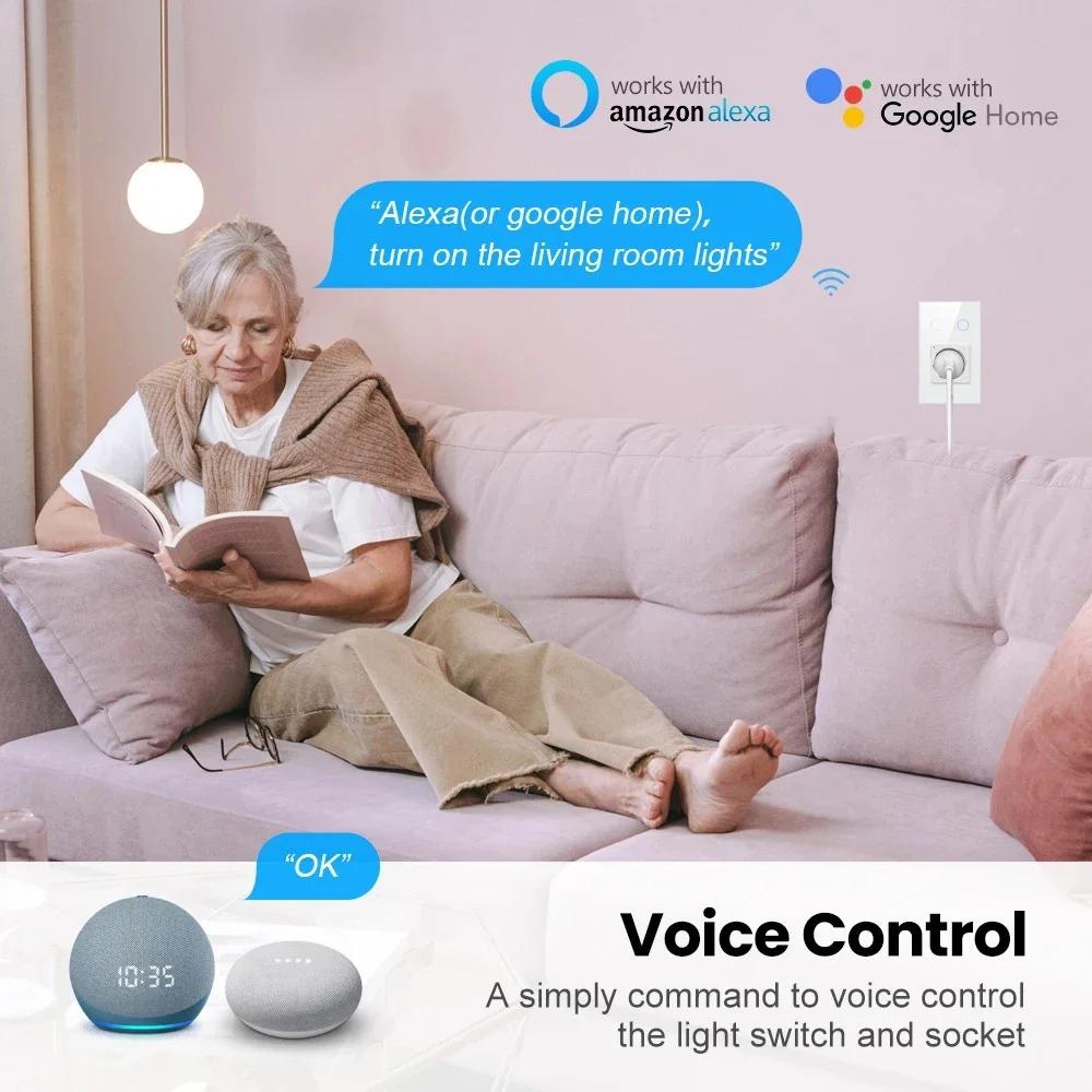 Melery Zigbee Smart Lichtschalter Wandmontage Touch 8/10fach Glasplatte mit Alexa Google Home (Hub Erforderlicher Signalverstärker)