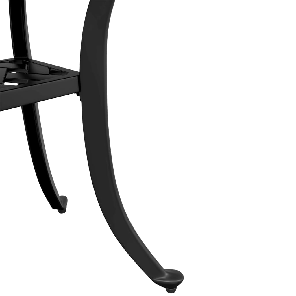 Garden Table Black 53 X 53 X 53 Cm Cast Aluminum
