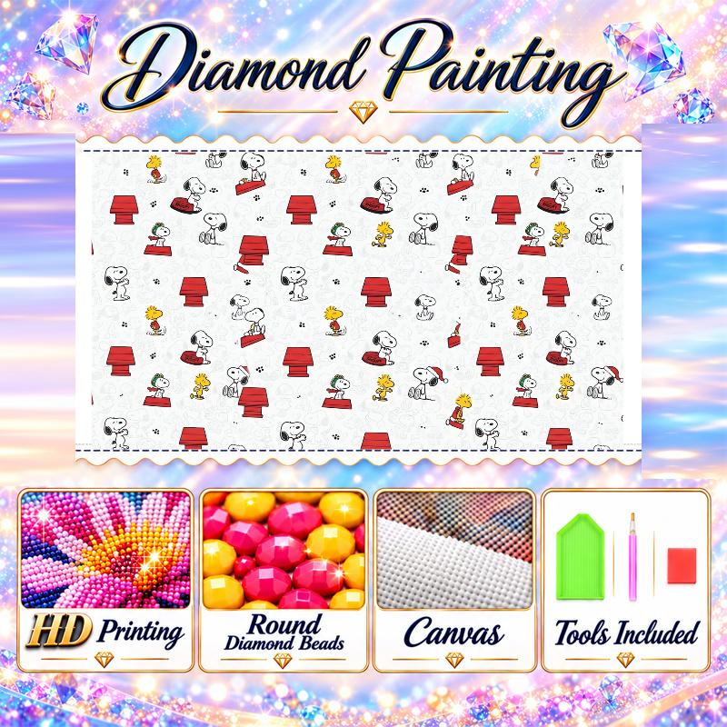 Snoopy Peanuts Diamond Painting Kit 5D Full Drill DIY Diamond Mosaic Wall Art Home Decor