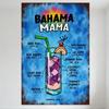 Colorful Hand-Drawn Cocktail Recipe Metal Tin Sign Vintage Bar Cafe Wall Decor Plaque for Home Man Cave Art Gift