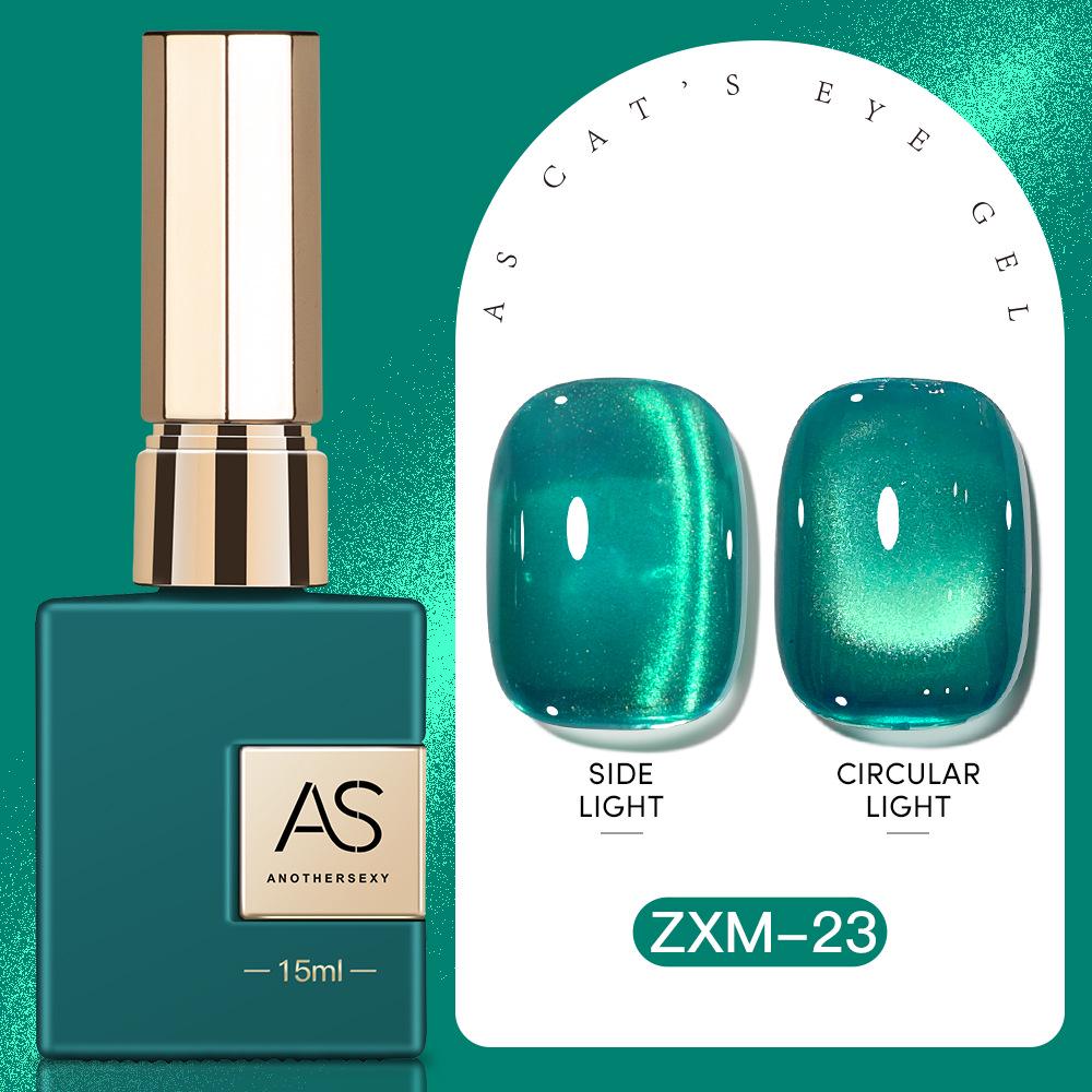 30 Shades Suspended Mirror Cat Eye Gel Polish Set with Glitter Glass Bead Effect