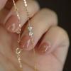 Squisito Bracciale Nodo a Fiocco in Argento Sterling Placcato Oro 14K - Raffinata Brillantezza, Regalo Stile Giapponese