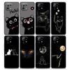 Black Cats Hello For Xiaomi 15 Ultra 11T 12T 13T 14T Pro 11Lite Phone Case Mi POCO X7 M7 F7 Pro F5 F6 M6 X3 X5 X6 Cover Cute Cat