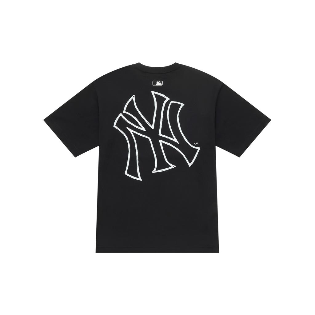New MLB MONOGRAM Collection New York Yankees 25SS T Shirt Unisex Black 3ATSB7053-50BKS