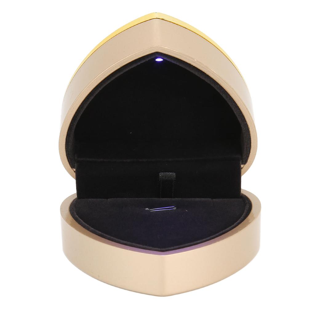 Heart Shaped Necklace Box Elegant Jewelry Display Gift Box with LED Light for Proposal