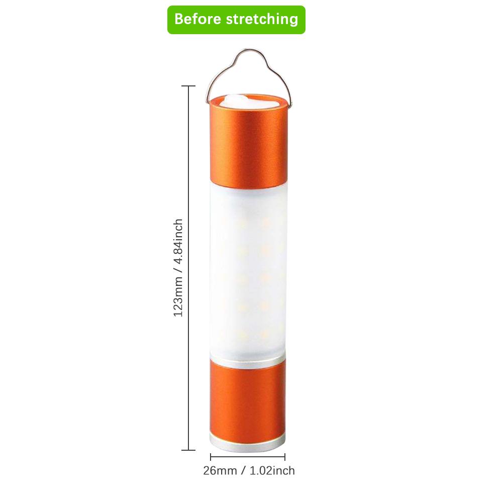 Outdoor Camping LED Telescopic Flashlight with Tripod Nuts Multifunctional Rechargeable Retractable Torch Light Table Lamp