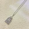 WH Exquisite Birdcage Necklace, Full Diamond, Women's 18K White Gold Plated