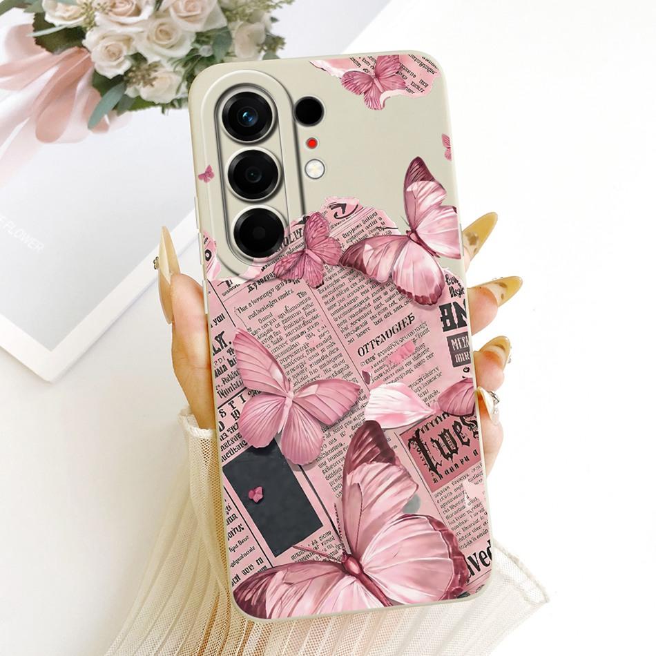Für Tecno Camon 50 Pro 4G CN5c Niedliche Katze Blume Cartoon Handyhülle Für Tecno Camon 50Pro 4G Weiche Silikonhüllen Stoßfänger