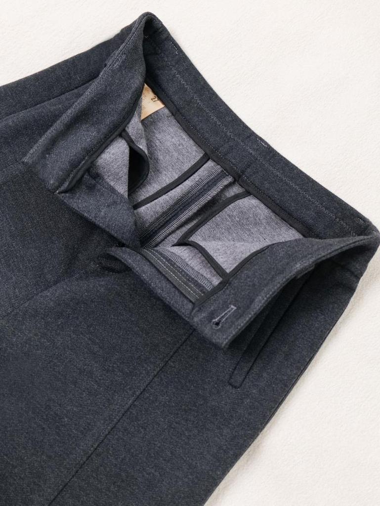 [Wool Blended Pants] Customized Weaving and Dyeing Two-color High-end Elastic Waist 1116 Winter New Straight-leg Pants