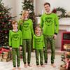 Parent Child Christmas Print Home Long Sleeved Top And Pants Set
