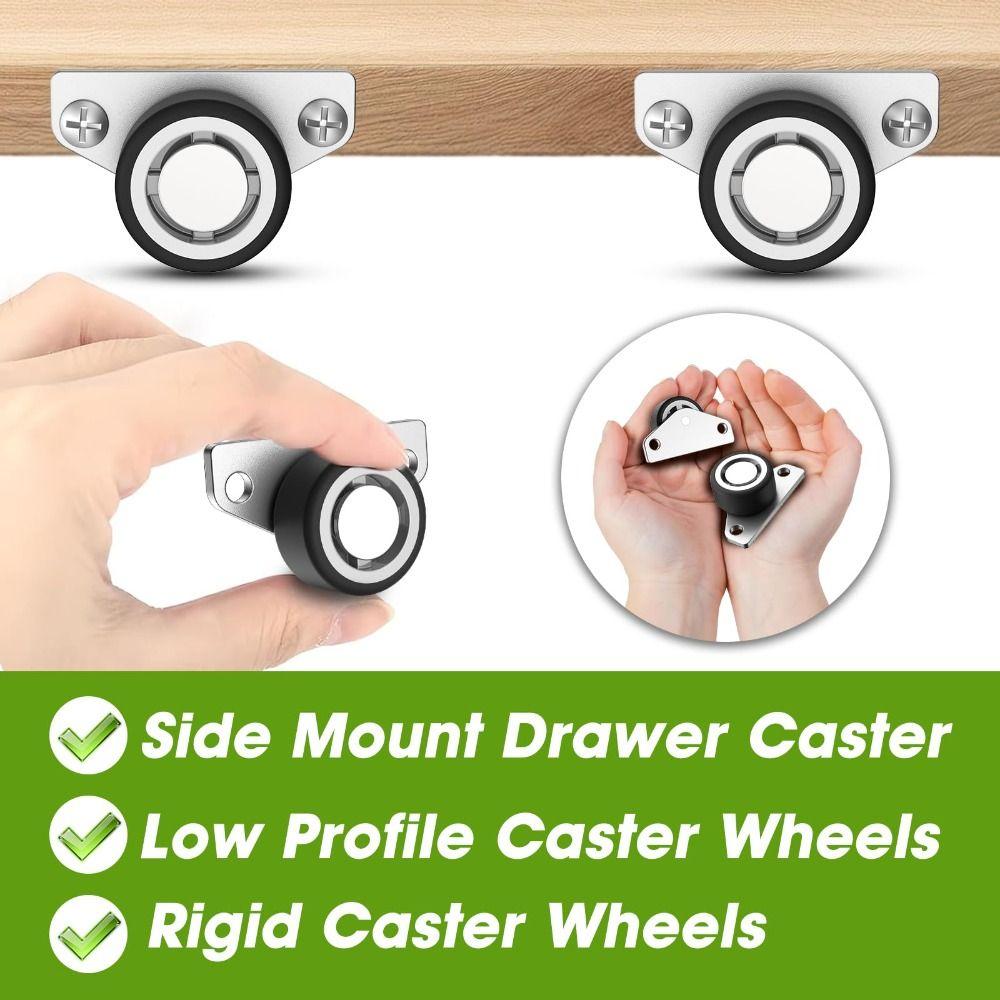 Universelle Möbelrollen Leise Seitenmontierte Rollen Schwenkrollen Tür-Artefakt