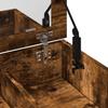 Makeup Table with Mirror Smoked Oak 28.7 x 18.3 x 47.2 in (73 x 46.5 x 120 cm)