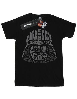 Darth Vader Text Head T-Shirt für Jungen
