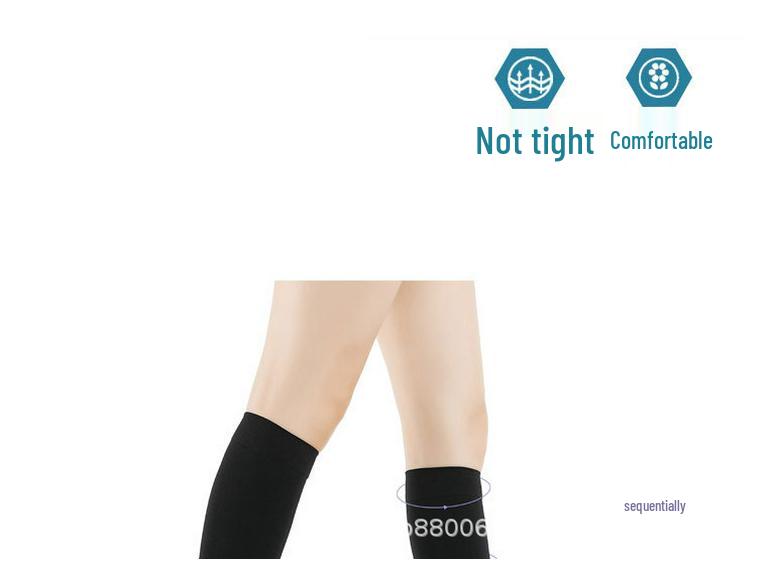 Class 1 Compression Calf Socks 15-21mmHg for Nurses and Aviation, Anti-Varicose Vein, Elastic Mid-Calf Design
