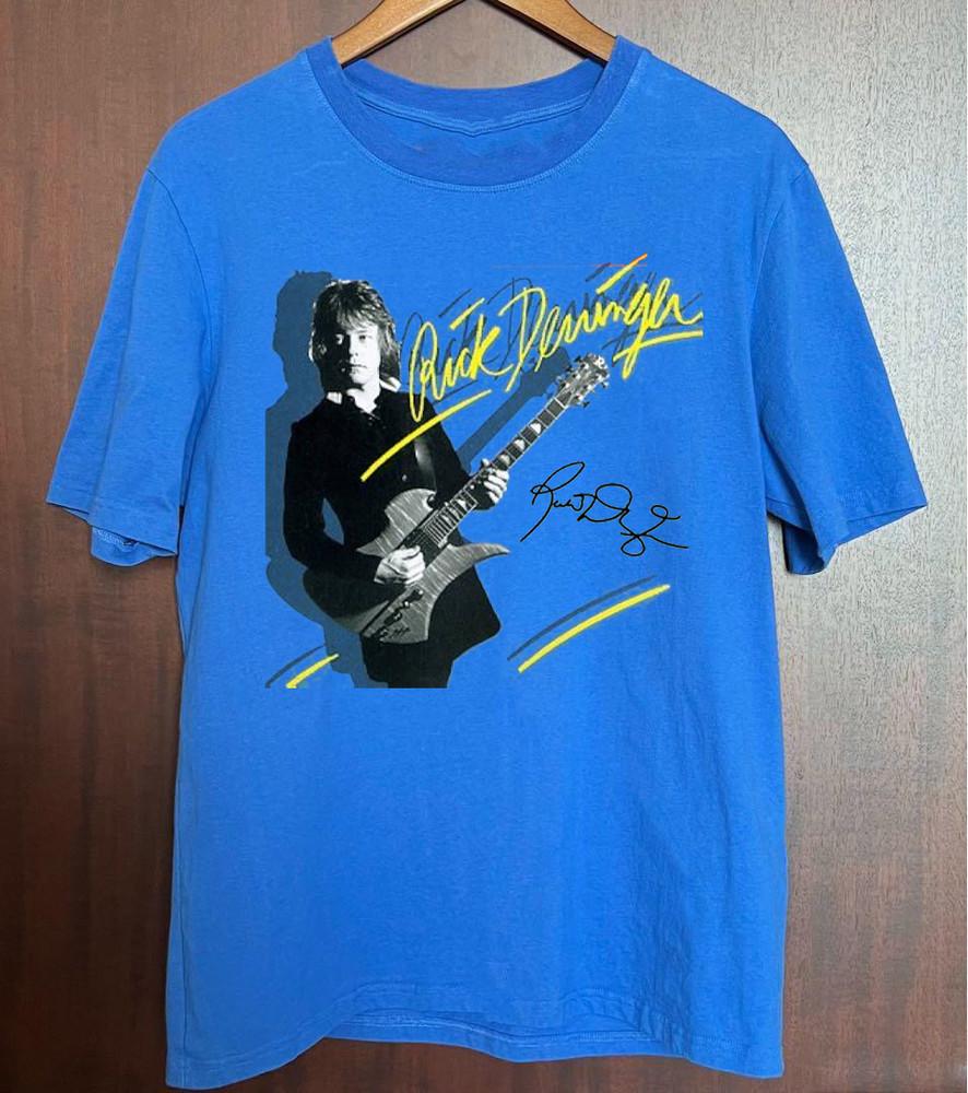 NEW Rick Derringer Guitars and Women T Shirt Blue All Size AL824