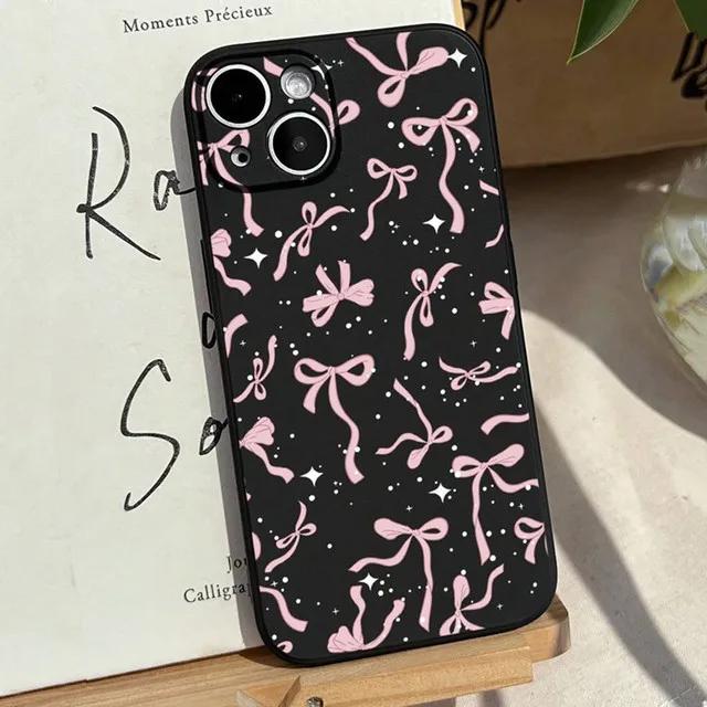 

Cute Pink Girl Bow Phone Case For iPhone 17 16 15 14 13 12 11 Pro Max Mini SE 7 8 Plus Air Shockproof Soft Kawaii Cover Fundas iPhone 16 ProMax