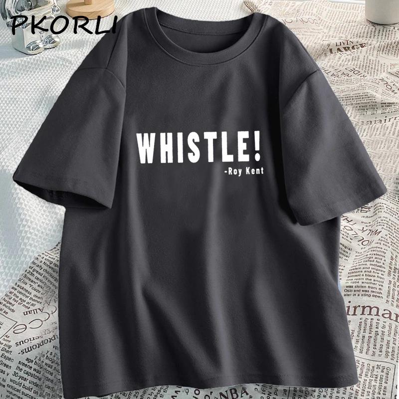 Pfeife Roy Kent T-Shirt Damen Herren Lustiges Ted Lassso T-Shirt Baumwolle Rundhals Lässig Kurzarm Übergroß Streetwear T-Shirts