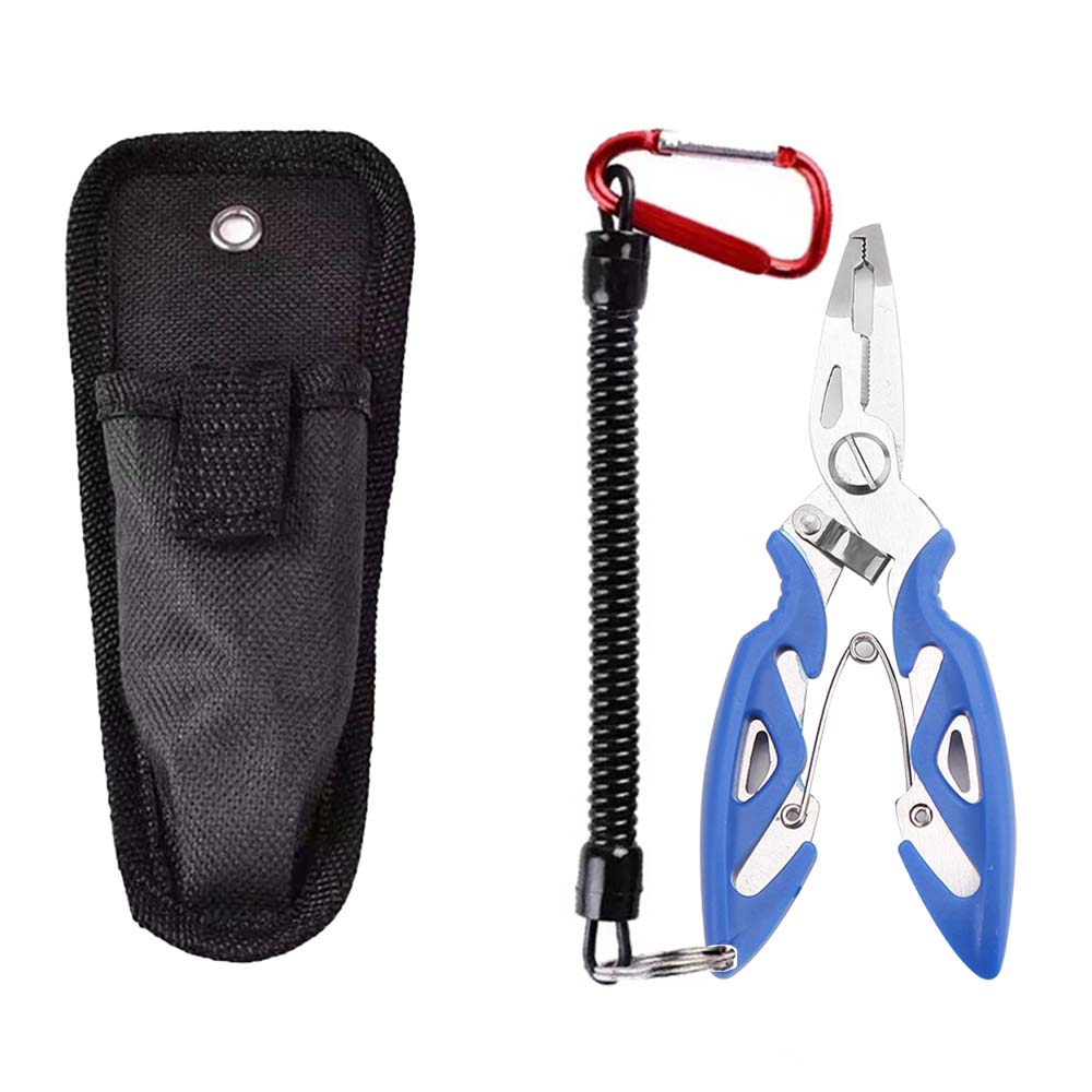 

Многофункциональный съемник крючков, аксессуары для рыболовных снастей, резак для лески из нержавеющей стали с чехлом и шнуром, набор инструментов для ловли рыбы нахлыстом, подарки для мужчин MZ716-BLUE-TZ