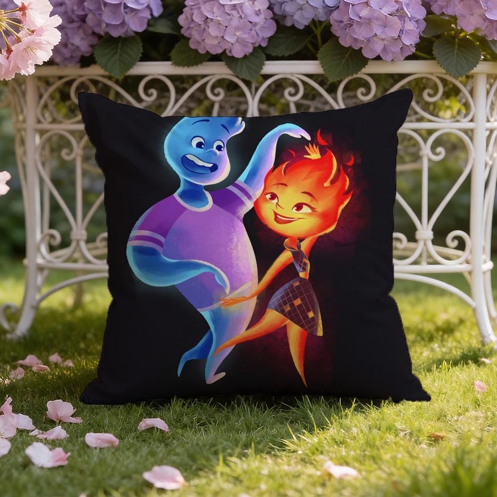 Anime E-ElementalS Cushion Cover Home & Car Dual-Scene Pillow Cover: Reversible for Premium Comfort 30X30cm