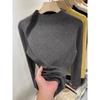 Semi-turtleneck inner bottoming shirt long-sleeved sweater solid color autumn and winter new thermal top knitted sweater women
