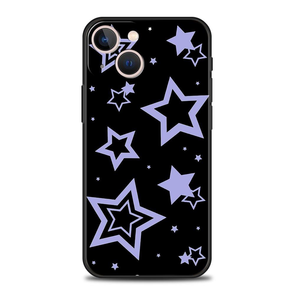 Style Stars Pattern Phone Case For iPhone 17 16E 15 16 14 13 12 11 Pro Max 7 8 Plus Soft TPU Back Cover