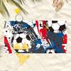 1 Stück Dynamisches Fußball-Thema Strandtuch, Buntes Spritzer- und Fußballmuster, Unverzichtbar für Sportbegeisterte, Schnelltrocknend Weich,