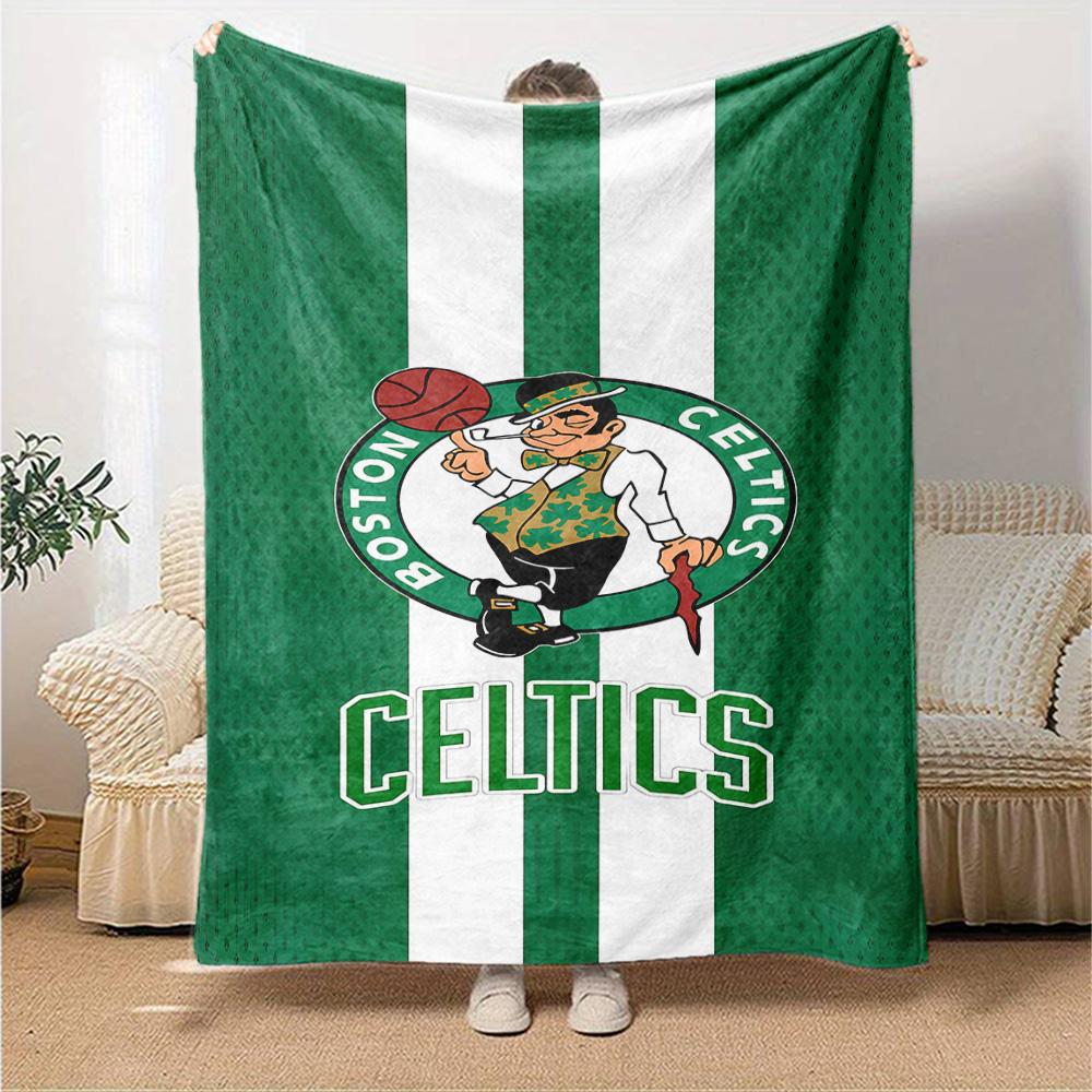 1pc Blanket - Boston Celtics logo Print Design,Lightweight Blanket for Sofa,Bed- Soft &Warm,Gift for All Seasons