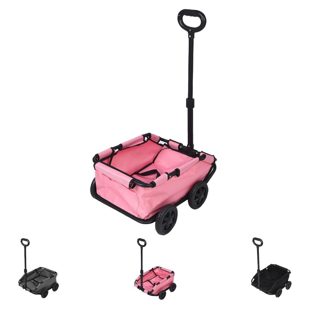 Haustierwagen Multifunktional Faltbar 4 Räder Ziehbar Haustierkarre Tragbar für Outdoor Camping Reisen