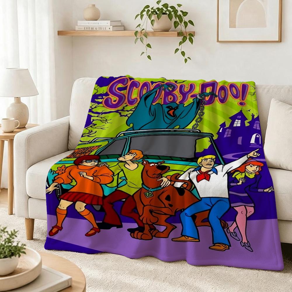 Cool Scoobydoo Cartoon Anime Blanket Comfortable Skinfriendly Throw Blanket For Living Room Bedroom Recliner Party Decor Christmas Gift