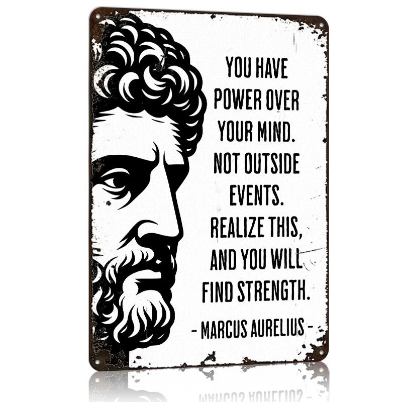 

Inspiring Stoic Quote 1 Metal Poster Tin Sign Wall Art Things for Room Design Customizable Metal Signs for Home Decoration Decor 20x30cm（7.8x11.8inch）